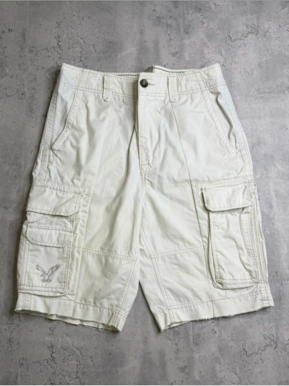 Y2K American Eagle Cargo Shorts Size 36 Baggy Utility Mallcore Multiple Pockets